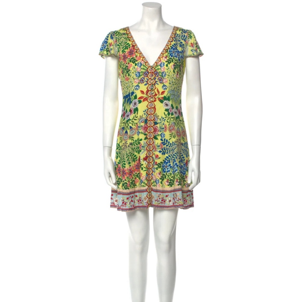 Alice and Olivia yellow floral dress